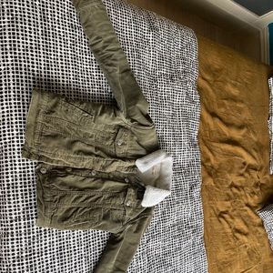 PacSun corduroy flannel Sherpa jacket